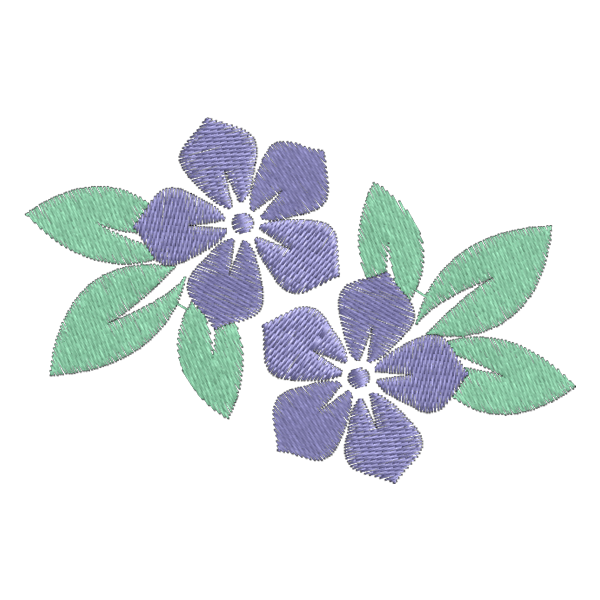 Flor Violeta | Bordados de Coração